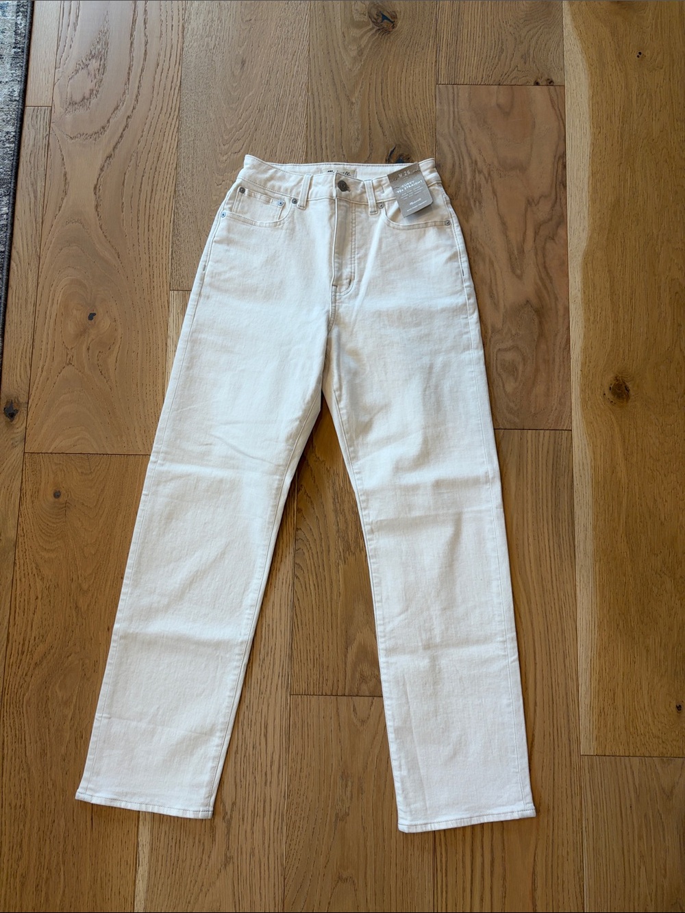 NEW | Madewell Curvy 90s Straight Cream Jeans (Size 26)